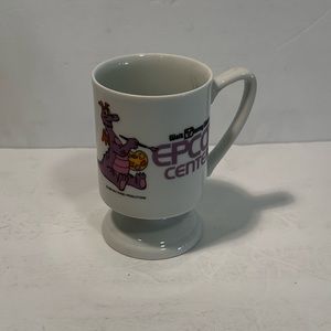 Vintage 1982 Disney Epcot Center Figment Purple Dragon Coffee Mug Pedestal White